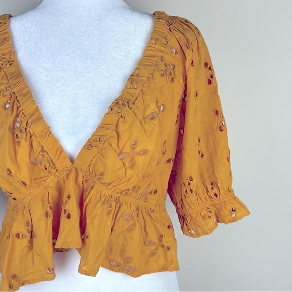 Free People | Prairie Cottagecore Coastal Cowgirl Gardenia Top Golden Girl | M - Picture 9 of 12